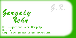 gergely nehr business card